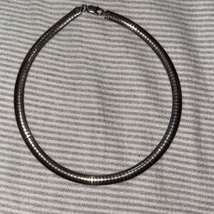 Elegant Silver Choker Necklace